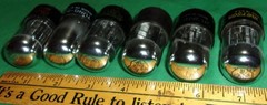 6-SYLVANIA 6SN7GTB Twin Triode Chrome Top! Black Plate! HICKOK TEST GREAT!