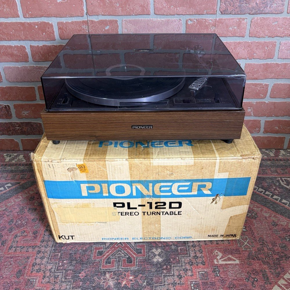Vintage Pioneer PL-12D Belt Drive Turntable Original Box & Packing – Needs Belt