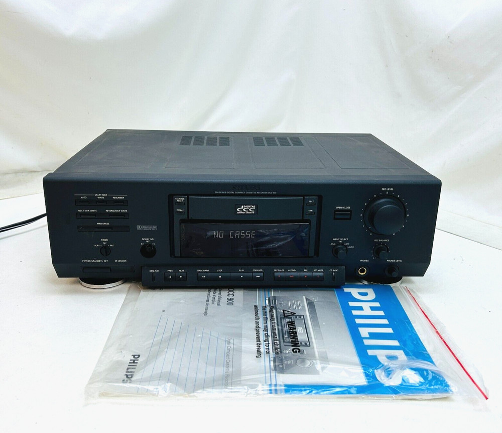 Philips DCC 900 Digital Compact Cassette Recorder Player DCC900 BK01 AS-IS PARTS