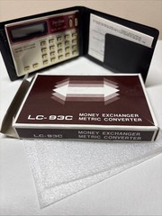 Vintage TECXON LC-93C Pocket Calculator Money Exchanger Red Taiwan Needs Batter
