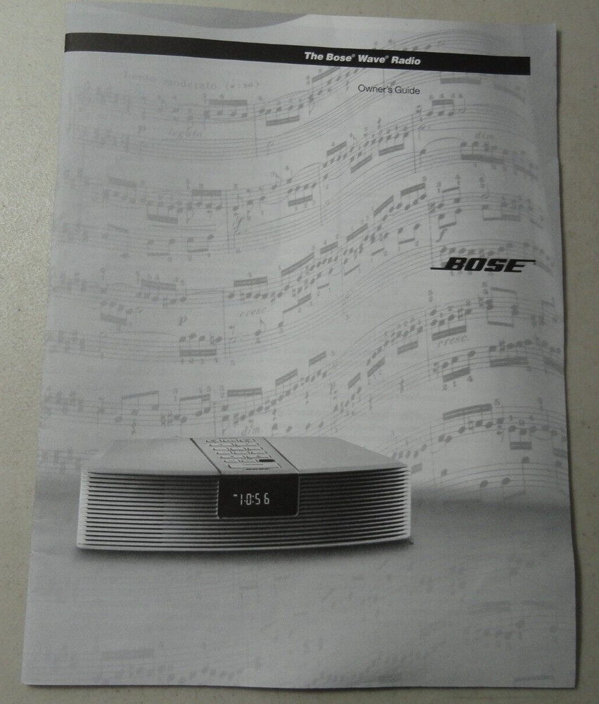 Bose Wave Radio – Owners Guide User Manual Original Instruction Booklet