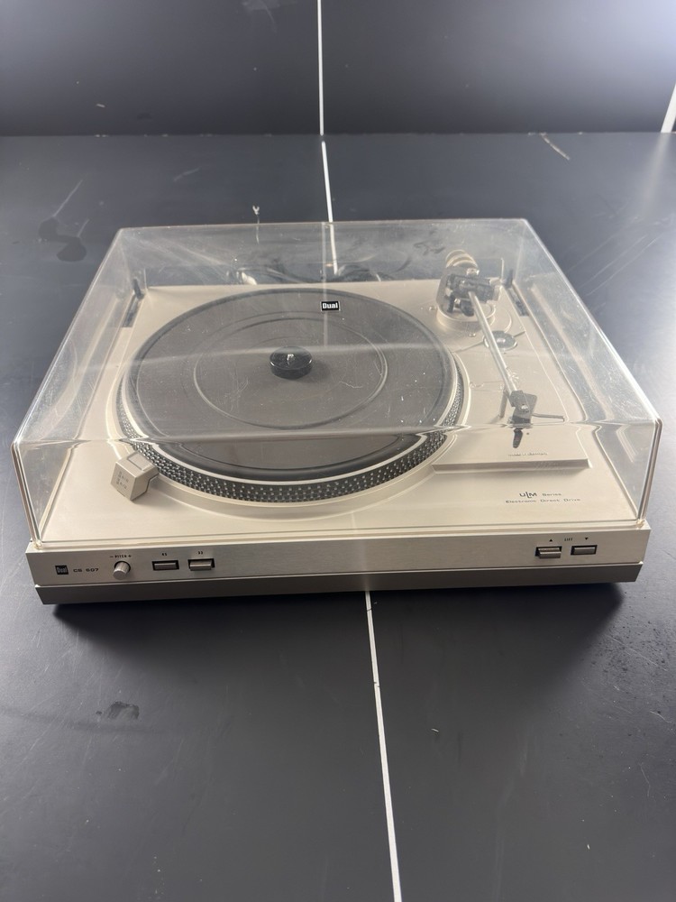 Dual CS 607 Turntable ULM Direct Drive Ortofon Cartridge Tested Working Germany