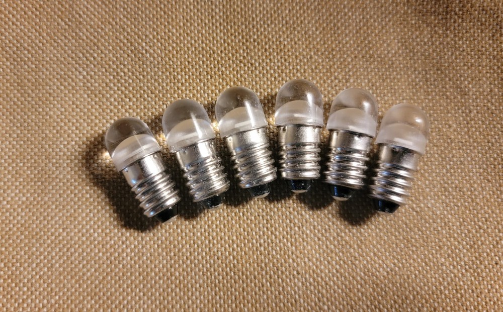 (6)WARM WHITE 6V 8V FROSTED LED SCREW BASE #40 #46 BULB Pioneer SX-700T SX-6000