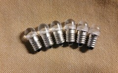 (6)WARM WHITE 6V 8V FROSTED LED SCREW BASE #40 #46 BULB Pioneer SX-700T SX-6000