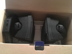 Advent Marbl Indoor Outdoor 5.25″ 2 Way Speakers Pair With Brackets, Box, used
