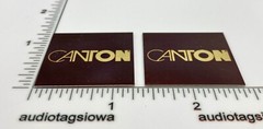 Canton Speaker Badge Custom Brown / Gold Aluminum Pair Free Shipping