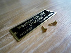 WESTERN ELECTRIC COMPANY NAMEPLATE LOGO LABEL BADGE – New reproduction for DIY