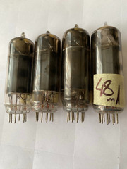 6P14P = EL84 = 6BQ5 Twin D-Getter Matched QUAD 100% Tested Tubes USED 1950s RARE
