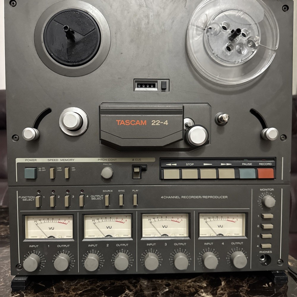 Tascam Teac 22-4 4 Channel Reel to Reel Tape Recorder As Is For Parts Turns On