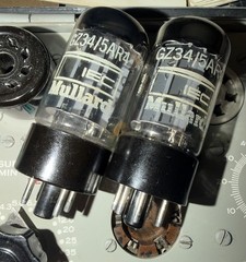 Excellent Mullard f32 Blackburn GZ34 Tube TV7-D/U Tested As NOS Codes B6F1 B6C3