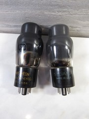 2 Pcs. 6Y6G Vacuum Tubes 1 Sylvania / 1 Raytheon tested