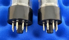 TWO Amperex 7591A Tubes / Amplitrex Tested Good Pair / 1979 World Globe Logo