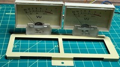 TEAC A-2300 VU Meter Pair w/ Frame Realistic TR-3000 TESTED