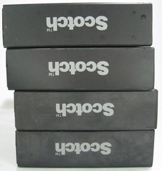 Vintage Betamax Beta Tape Lot of 4 Used Tapes Scotch Model L-500 w/ Cases