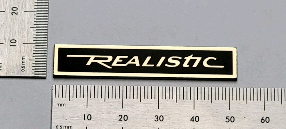 Realistic Turntable Base / Plinth Badge Logo Premium 3D Gold With Adhesive