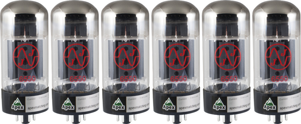 6550, JJ Electronics, Beam Pentode, Vacuum Tube, Apex Burned-In Matched Sextet