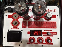 Match Pair Bell & Howell Sylvania 6L6G Dark ST Glass Tubes TV7&Maxi Test ANOS I