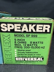 Vintage NOS reflex universal speakers Model SP-888 & SP-999 Weather Proof. USA