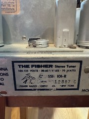 Fisher 101-R Stereo Tube Tuner AM/FM Multiplex 15 Tubes Stereo from 1959