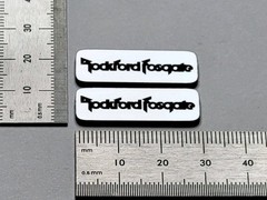 Rockford Fosgate Speaker Badge Logo Pair SMALL SIZE Custom Made