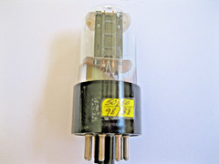 KEN-RAD 6SN7GT/VT231 TALL, CLEAR GLASS VACUUM TUBE BLACK PLATE TV-7 TESTED.