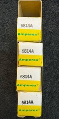 NOS NIB Matched Quad Amperex Sylvania 5814A Audio Tubes 1976