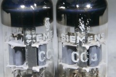 Matched Pair Siemens CCa (=E88CC/6922) A-Frame Getter Gold Pin Germany 1973