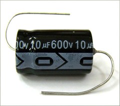 QTY 7 New MIEC 10UF 600V 105C Axial Electrolytic Capacitors