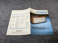 ⭐️ Original Pioneer SA-6500ii Stereo Amplifier Dealer Sales Brochure -NICE!