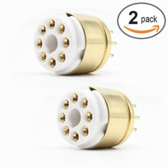 2X Golden 8Pin Octal Socket Saver for EL34 KT88 6550 6L6 6CA7 5U4G 5Z3 274B 6F8G