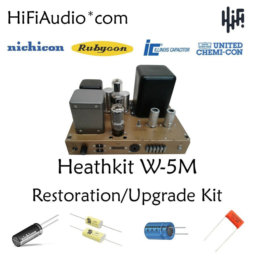 Heathkit W-5M amp restoration kit service recap filter capacitor fix rebuild