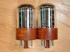 Pair of Sylvania (West. lbl) 5692 Brown Base NOS NIB Vacuum Tubes – 9% matched