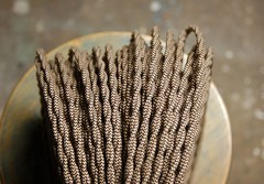 Cloth Covered Twisted Wire – Brown/Tan Pattern, Vintage Style Fabric Lamp Cord