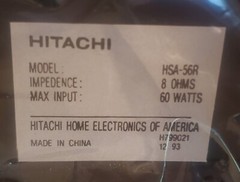 NEW Hitachi HSA-56R Bookshelf 2-way Speaker Pair (Made in Japan) RARE FIND NEW!