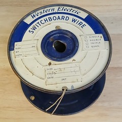 Partial Roll Western Electric 22 Gauge Cloth Covered Wire Double Strand 2 Colors