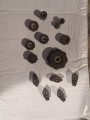 Lot of 14 Mixed Vintage Brown Radio Electronic Equipment Pointer/Round Knobs