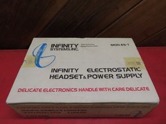 Infinity Electrostatic Headphones 1077 & Power Supply ME-10D UNTESTED ES-1