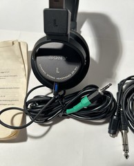 Vintage Sony DR-M5 Dynamic Stereo Headphones. Great Sound. 3.5mm & 6.35mm Jack.