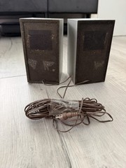 Sonic TX-2 Acoustic Suspension speaker System Power Booster Silver Music