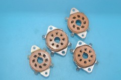 4x Antique Sockets – Octal 8-Pin Panel Mount – Tube Amp Socket
