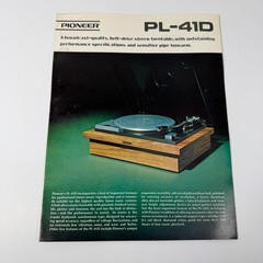 Original Pioneer PL-41D Belt Drive Turntable Sales Brochure Japan Color Ad
