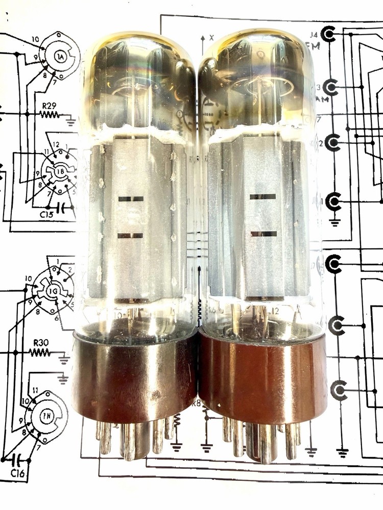 Tesla Brown Base EL34 Tubes Pair Current Matched & Sound Fantastic! (See Video)