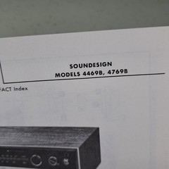 SOUNDESIGN PHOTOFact Folder Manual 4469B 4769B 1976 Servicing Repair Illustrated