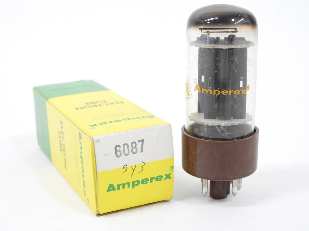 Amperex 6087 Vintage 5Y3GT Black Plate Rectifier Tube (NOS, six available)