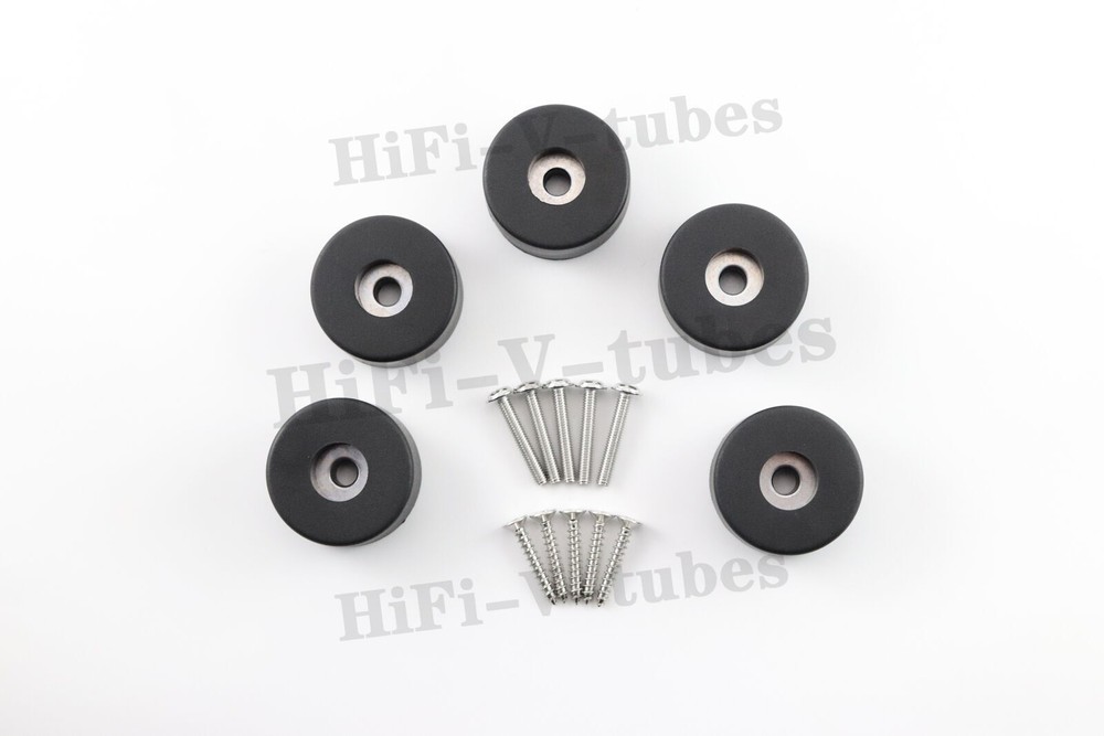 5 New FEET w/ hardware for Sansui AU-9900G-801, G-801DB, Heavy-Duty Foot Parts
