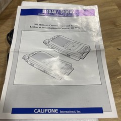 Califone 3110AV Portable Classroom Cassette Player And Recorder NEW