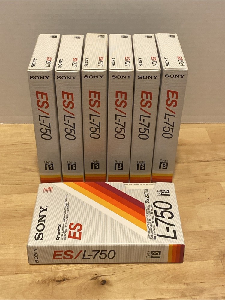 SONY ES L-750 Dynamicron BETA Standard Grade Video Cassette Lot of 7