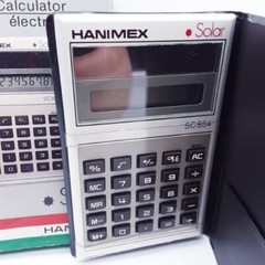 NOS Vintage 70s Hanimex SC 854 Electronic Calculator New With Case Solar