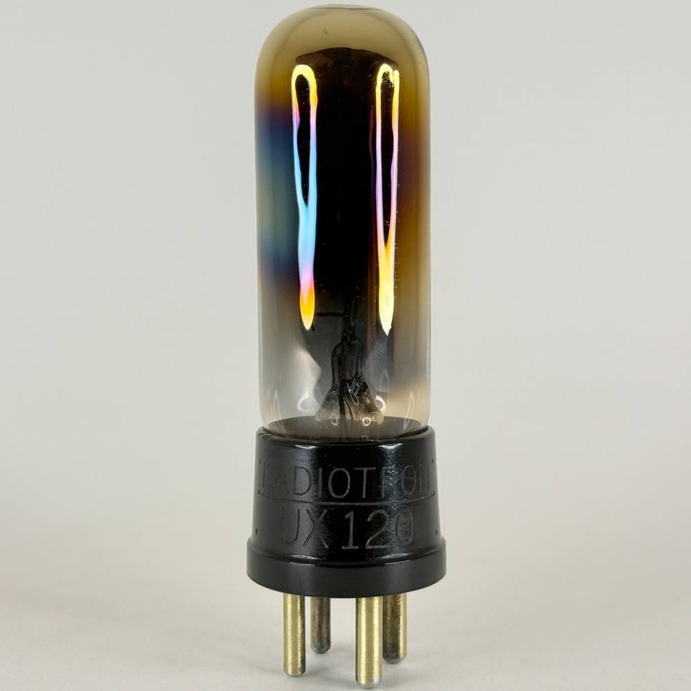 (1) Tested RCA Radiotron UX-120 Tube Rainbow Glass Type 20 Tube UX120 Tube (h)