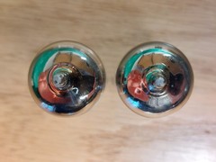 Pair of CBS 12AX7 Long Gray Plate Vacuum Tubes